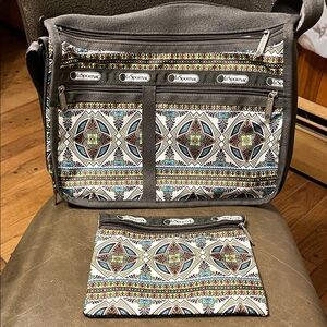 LeSportsac Geometric Patterned Messenger Bag